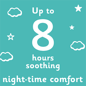 Up to 8 hours soothing night-time comfort banner