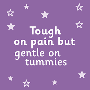 Tough on pain but gentle on tummies banner