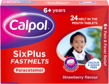 CALPOL® SixPlusTM Fastmelts Strawberry Flavour 24s