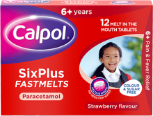 CALPOL® SixPlusTM Fastmelts Strawberry Flavour 12s