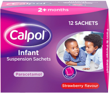 Calpol strawberry flavour infant oral suspension for pain and fever relief